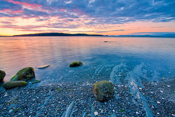 Sunset over the Saratoga Passage
