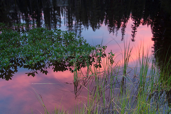 Boulder lake sunset