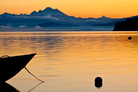 Sunrise from the beach to Mt. Baker