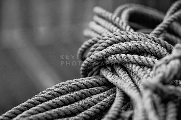 Coiled rope B&W