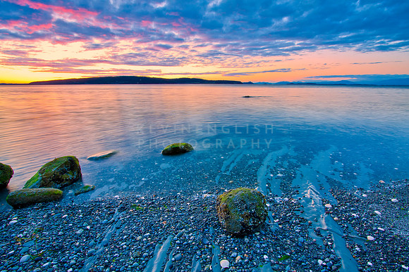 Sunset over the Saratoga Passage